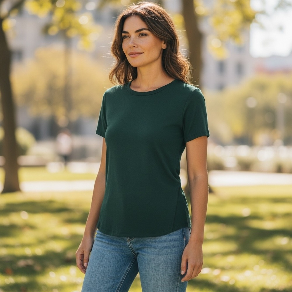 NEW Universal Standard Easy Active Tee Scarab Green‎ Athleisure Size 4XS (0)